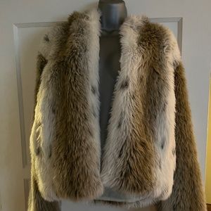 Vintage y2k reversible faux fur jacket